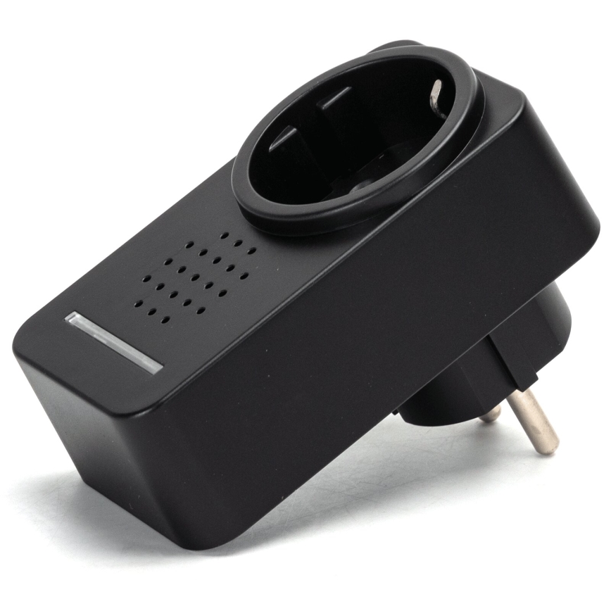 Aigostar - Dzwonek bezprzewodowy do kontaktu 1Z 230V IPX4 czarny