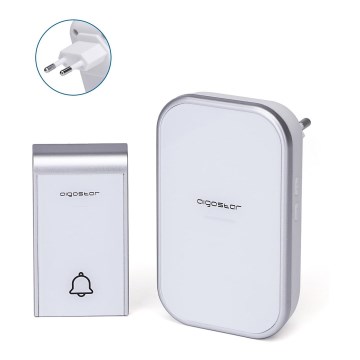 Aigostar - Dzwonek bezprzewodowy do kontaktu 230V/12V IP44 biały