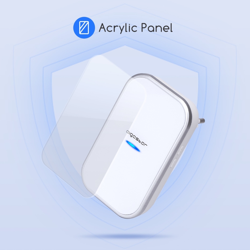 Aigostar - Dzwonek bezprzewodowy do kontaktu 230V/12V IP44 biały
