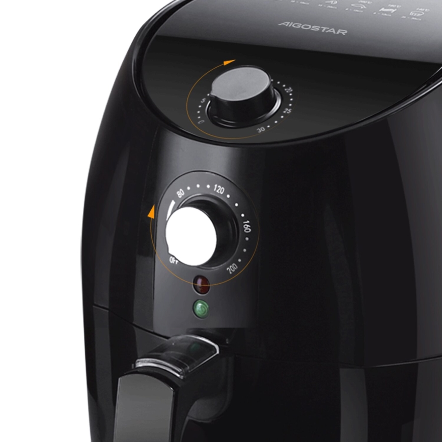 Aigostar - Frytkownica na gorące powietrze 1500W/230V 3,5l czarny