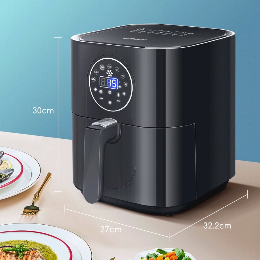 Aigostar - Frytkownica na gorące powietrze 1500W/230V 3,5l czarny