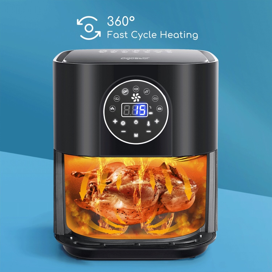 Aigostar - Frytkownica na gorące powietrze 1500W/230V 3,5l czarny