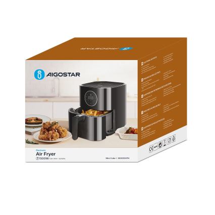 Aigostar - Frytkownica na gorące powietrze 1500W/230V 3,5l czarny
