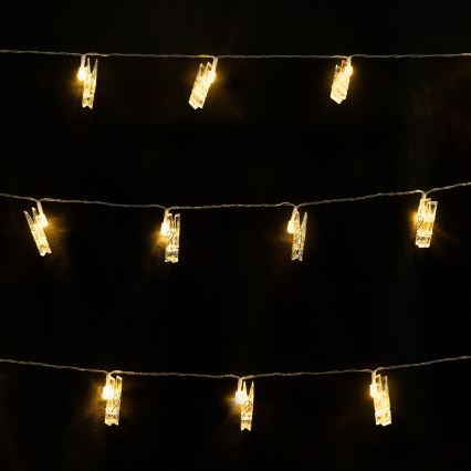 Aigostar - Girlanda dekoracyjna LED 20xLED/5W/USB 6 m ciepła biel