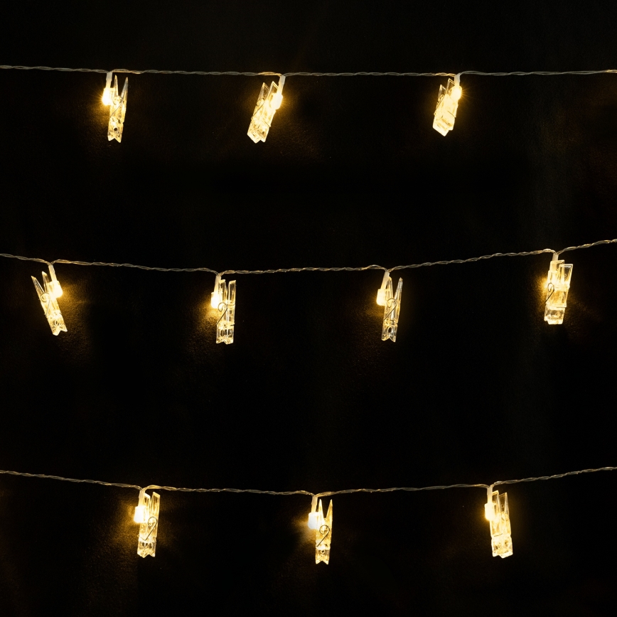 Aigostar - Girlanda dekoracyjna LED 20xLED/5W/USB 6 m ciepła biel