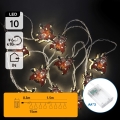 Aigostar - girlanda LED 10xLED/3xAA 1,5 m, ciepła biel, sanki