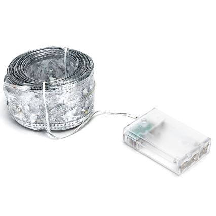 Aigostar - Girlanda LED 20xLED/3xAA 2 m ciepła biała srebrna