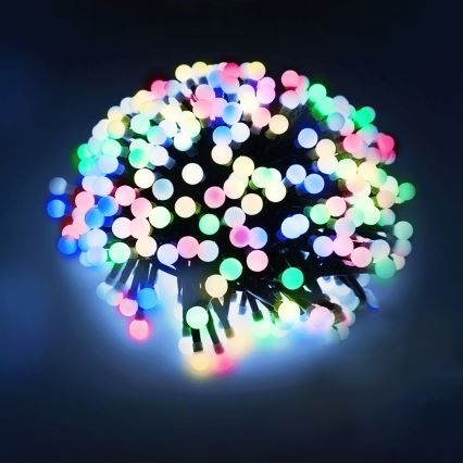 Aigostar - LED zewnętrzna girlanda świetlna dekoracyjna 100 diod LED, 8 trybów, 10 m, IP44, wielokolorowa