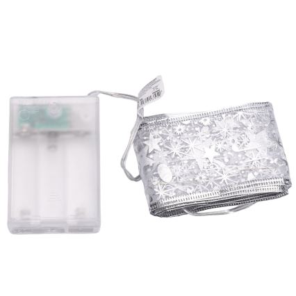 Aigostar - Lampki świąteczne LED 50 diod LED/3xAA 5 m ciepłe białe srebrne