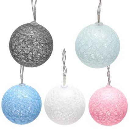 Aigostar - girlanda świetlna LED 10xLED/3xAA 2m ciepła biała