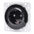 Aigostar - Gniazdko domowe bez ramki SCHUKO 250V/16A czarne