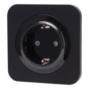 Aigostar - Gniazdko domowe z ramką SCHUKO 250V/16A czarne