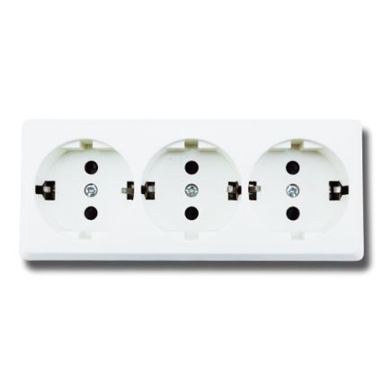 Aigostar - Gniazdo domowe 3x SCHUKO 250 V/16 A
