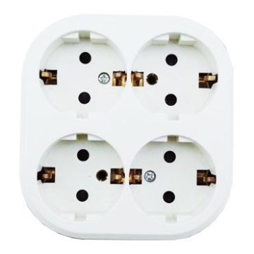 Aigostar - Gniazdo domowe 4-gniazdowe SCHUKO 250 V/16 A