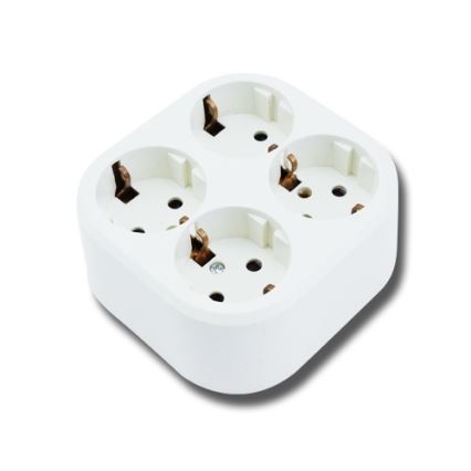 Aigostar - Gniazdo domowe 4-gniazdowe SCHUKO 250 V/16 A