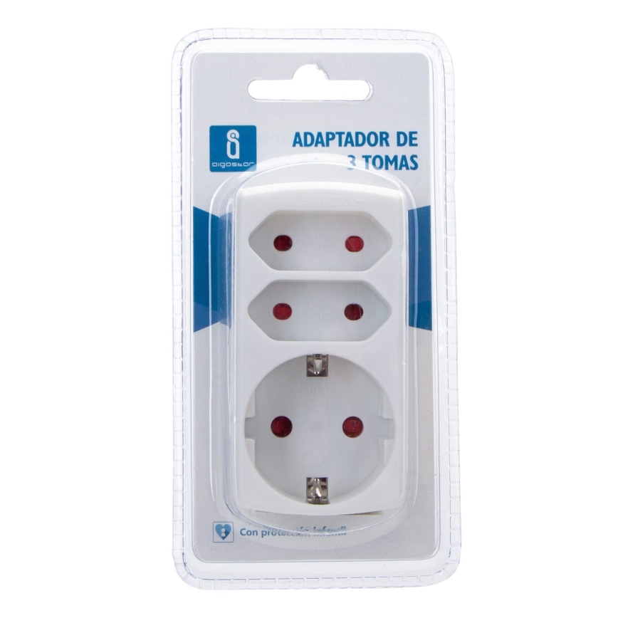 Aigostar - Gniazdo dystrybucyjne 1x16A/230V + 2x10A