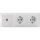 Aigostar - gniazdo Ethernet i 2 gniazda SCHUKO z ramką białe