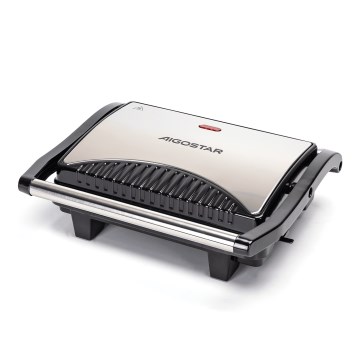 Aigostar - Grill elektryczny 1000W/230V czarny/matowy chrom
