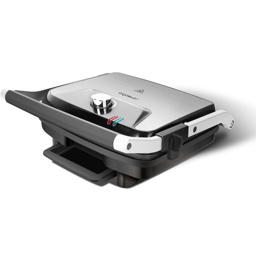 Aigostar - Grill elektryczny 2200W/230V matowy chrom/czarny