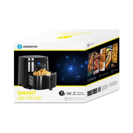 Aigostar - Inteligentna frytownica na gorące powietrze 7l 1900W/230V/60min Wi-Fi