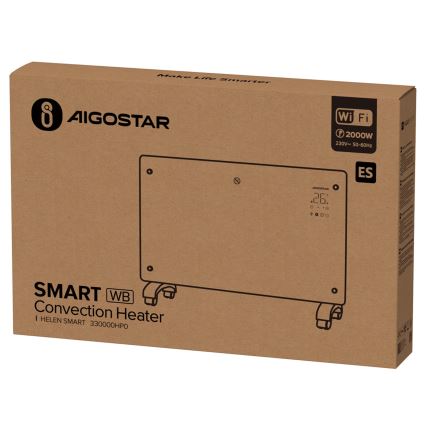 Aigostar - Inteligentny elektryczny grzejnik/konwektor 2000 W Wi-Fi