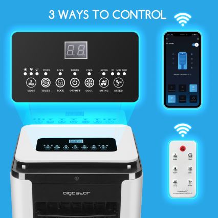 Aigostar - Inteligentny klimatyzer 75W/230V Wi-Fi + pilot
