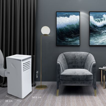 Aigostar - Inteligentny przenośny klimatyzator 3 w 1 1003W/230V 9000 BTU Wi-Fi biały + pilot zdalnego sterowania