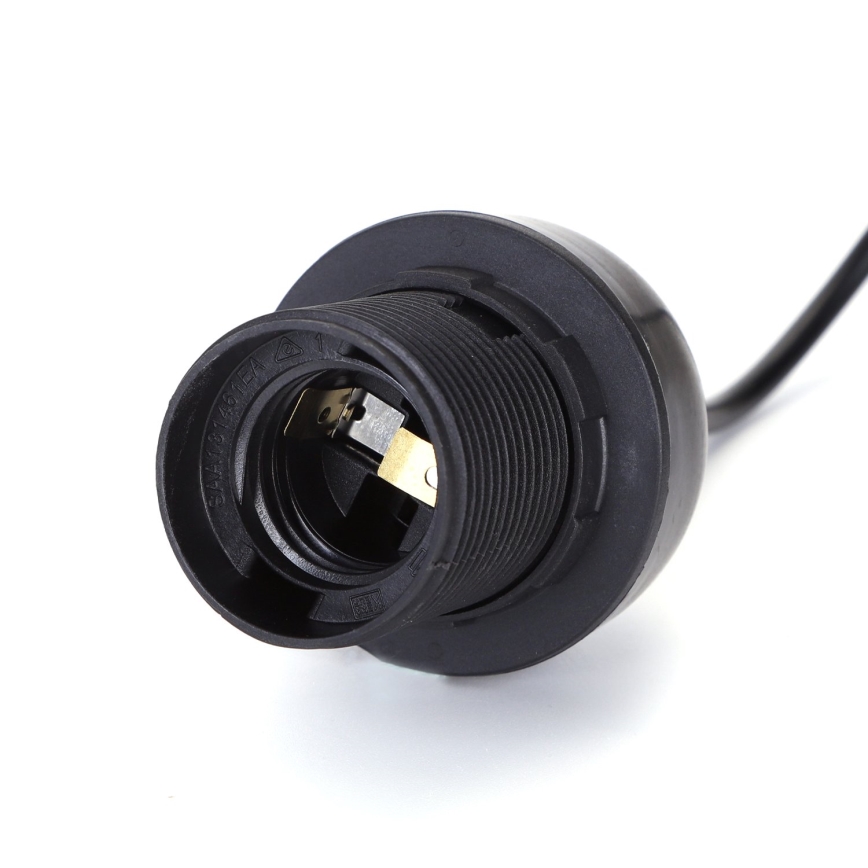 Aigostar - Kabel zasilający 1xE27/60W/250V czarny