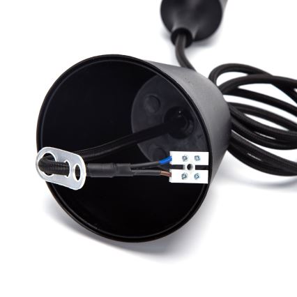 Aigostar - Kabel zasilający 1xE27/60W/250V czarny