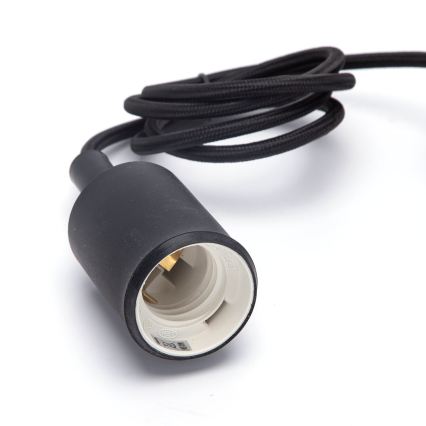 Aigostar - Kabel zasilający 1xE27/60W/250V czarny