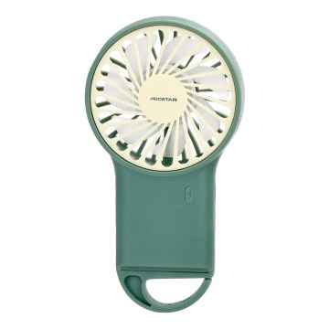 Aigostar - Kieszonkowy wentylator z akumulatorem 4W/5V 500mAh USB zielony
