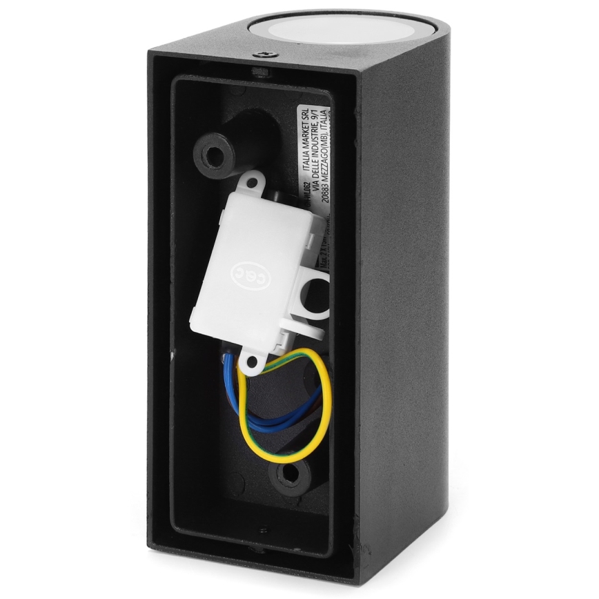 Aigostar - Kinkiet zewnętrzny 2xGU10/35W/230V czarny IP54