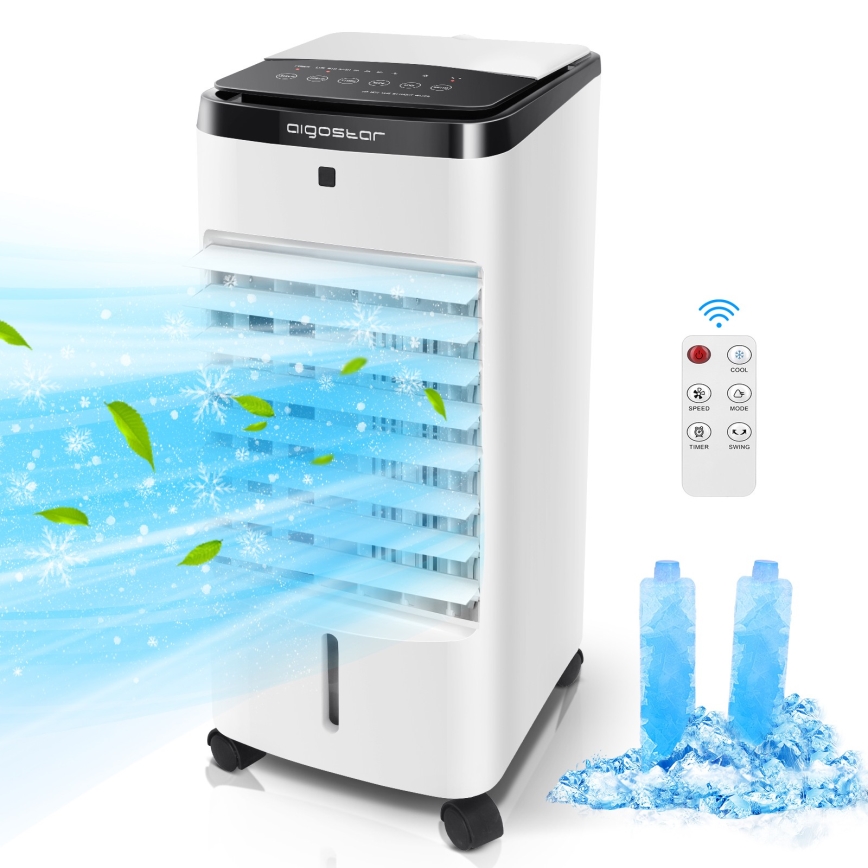 Aigostar - Klimatyzer 60W/230V biały/czarny + zdalne sterowanie