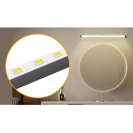 Aigostar - Ściemnialne ładowalne oświetlenie do lustra LED/2,9W/5V 2000 mAh