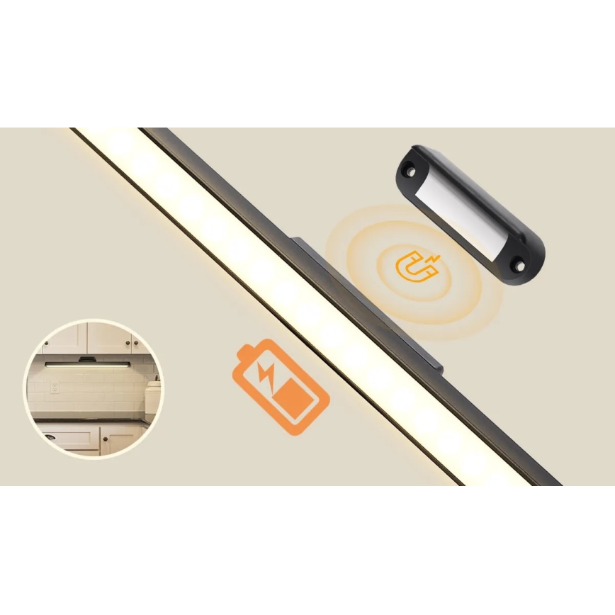 Aigostar - Ściemnialne ładowalne oświetlenie do lustra LED/2,9W/5V 2000 mAh