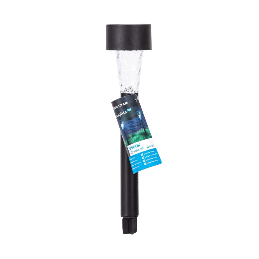 Aigostar - Lampa solarna LED LED/0,006W/1,2V 40 mAh 29,5 cm czarna 6500K IP44