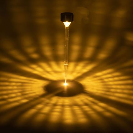 Aigostar - Lampa solarna LED LED/0,006W/1,2V 32 cm chrom matowy 200 mAh 2700K IP44