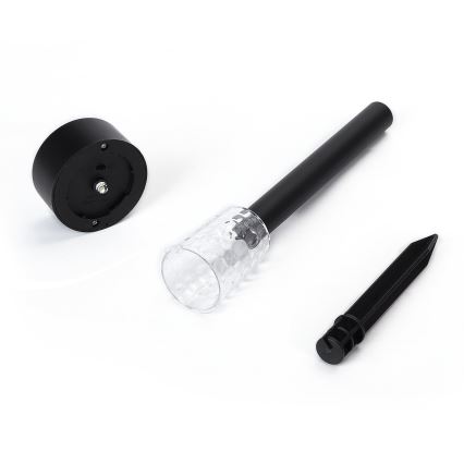 Aigostar - Lampa solarna LED LED/0,06W/2V 32,7 cm 6500K IP44 600 mAh czarna