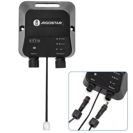Aigostar - Solarna lampa LED 2xLED/35W/12V 6000 mAh 6500K IP65 śr. 16,8 cm + z pilotem