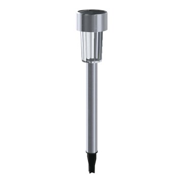 Aigostar - Lampa solarna LED LED/0,006W/1,2V 29,5 cm 40 mAh matowy chrom 6500K IP44