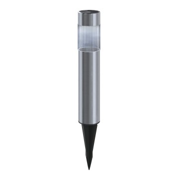Aigostar - Lampa solarna LED LED/0,006W/1,2V 31,5 cm 100 mAh matowy chrom 6500K IP44