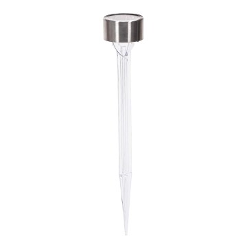 Aigostar - Lampa solarna LED LED/0,006W/1,2V 32 cm chrom matowy 200 mAh 2700K IP44