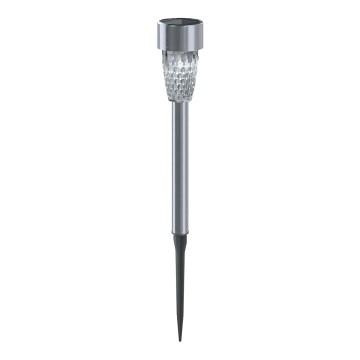 Aigostar - Lampa solarna LED LED/0,006W/1,2V 40 mAh 29,7 cm chrom matowy 6500K IP44
