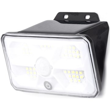 Aigostar - Lampa solarna LED z czujnikiem, 3,7 V, 6500 K, 500 mAh, IP65, czarna