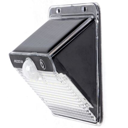 Aigostar - Lampa solarna LED z czujnikiem LED/3,7V 6500K 1200 mAh IP65 czarna