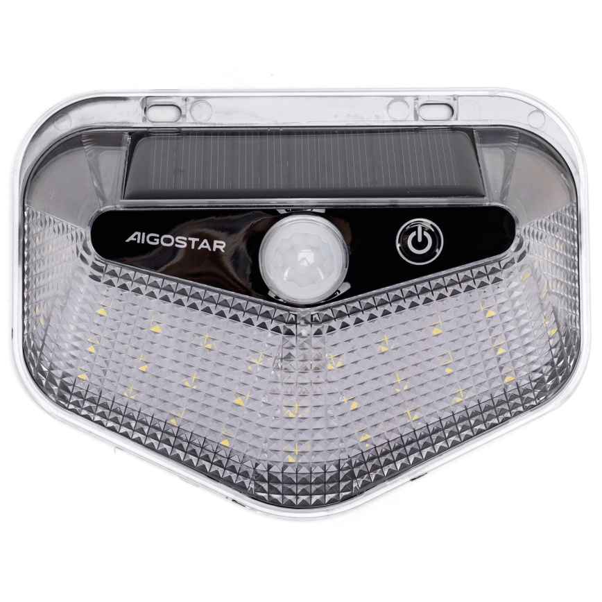 Aigostar - Lampa solarna LED z czujnikiem LED/3,7V 6500K 500 mAh IP65 czarna