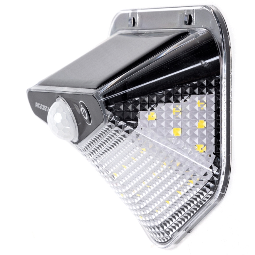 Aigostar - Lampa solarna LED z czujnikiem LED/3,7V 6500K 500 mAh IP65 czarna