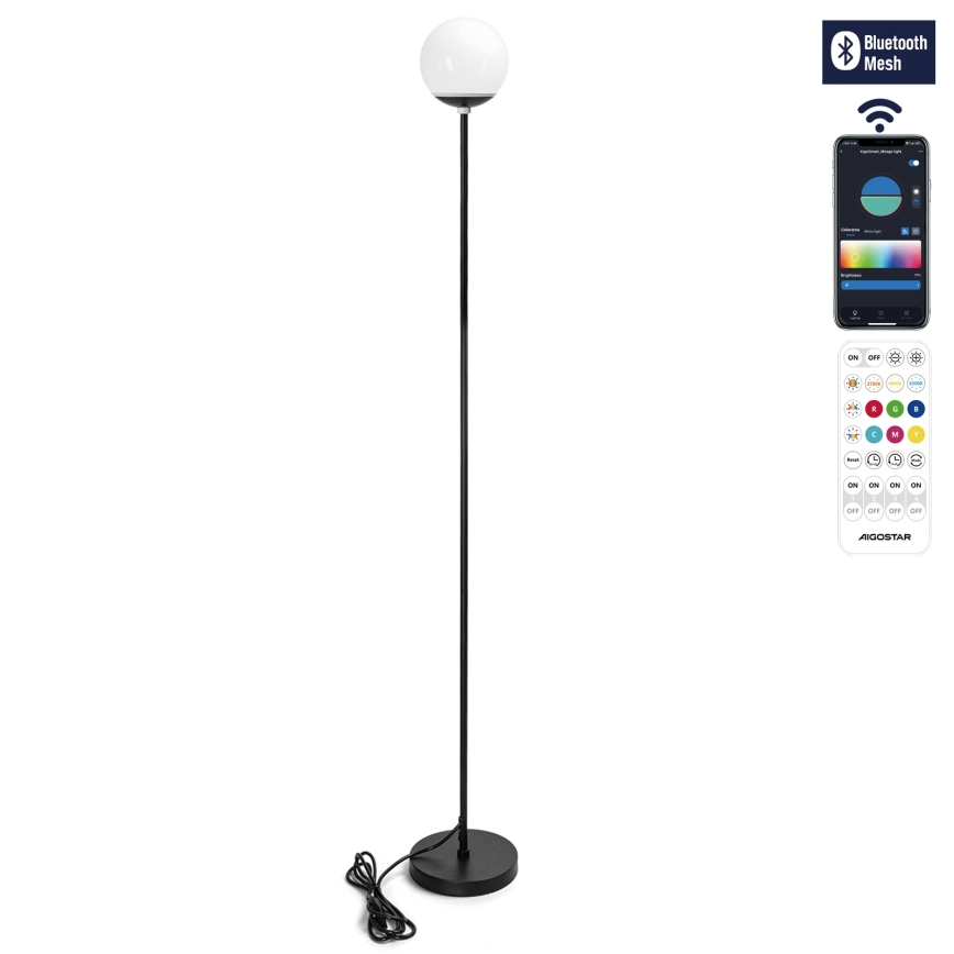 Aigostar - LED RGBW ściemnialna lampa stojąca MESH LED/8W/230V + pilot zdalnego sterowania
