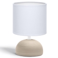 Aigostar - Lampa stołowa 1xE14/40W/230V brązowa/biała