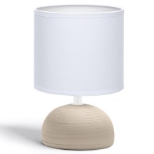 Aigostar - Lampa stołowa 1xE14/40W/230V brązowa/biała